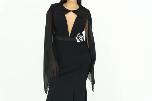 Fabrizia Dea Abito Lungo Nero