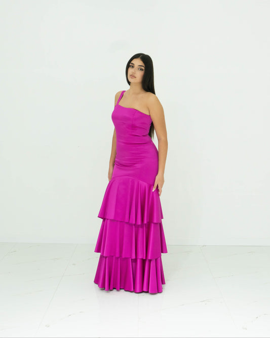 Soniapena Fucsia Abito Lungo A Sirena