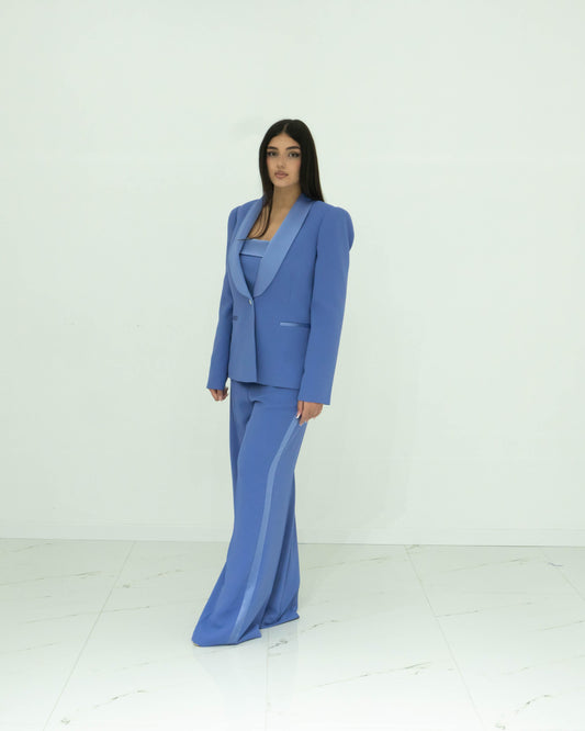 Tailleur FABRIZIA DEA in 3 pezzi lilla-blu