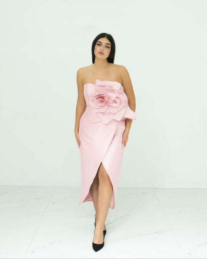 Soniapena Abito Rosa Cipria Midi