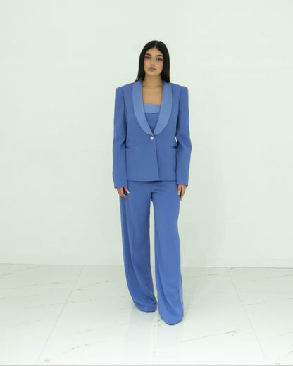 Tailleur FABRIZIA DEA in 3 pezzi lilla-blu