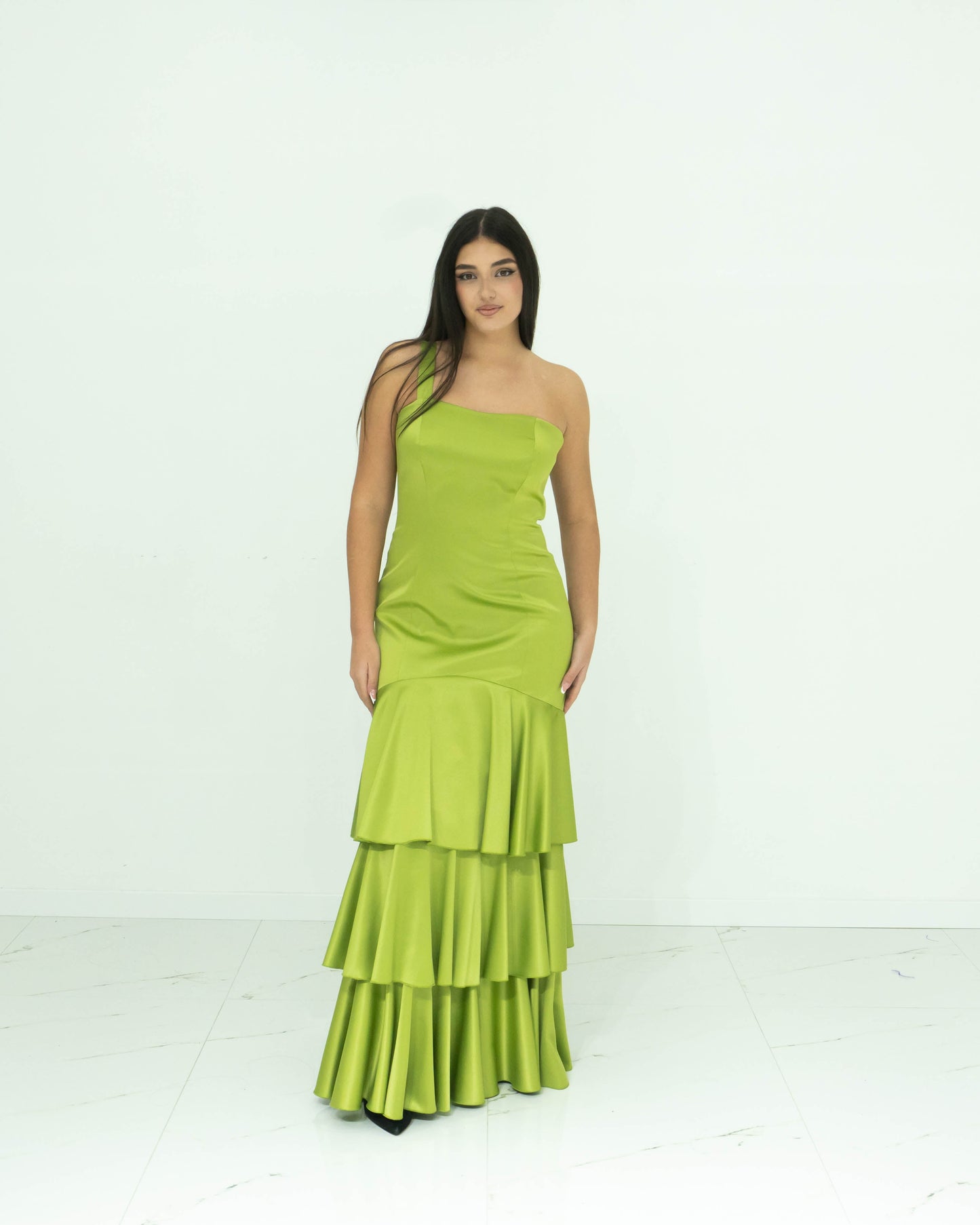 Soniapena Verde Oliva Abito Lungo A Sirena