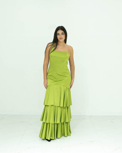 Soniapena Verde Oliva Abito Lungo A Sirena