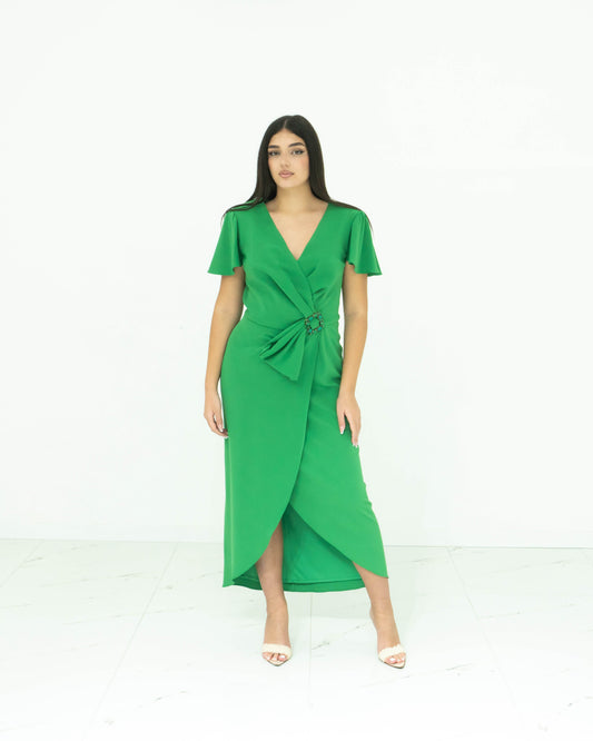 Soniapena Verde Smeraldo Abito Midi Verde Smeraldo