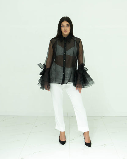 FABRIZIA DEA Completo In Organza In Trasparenza