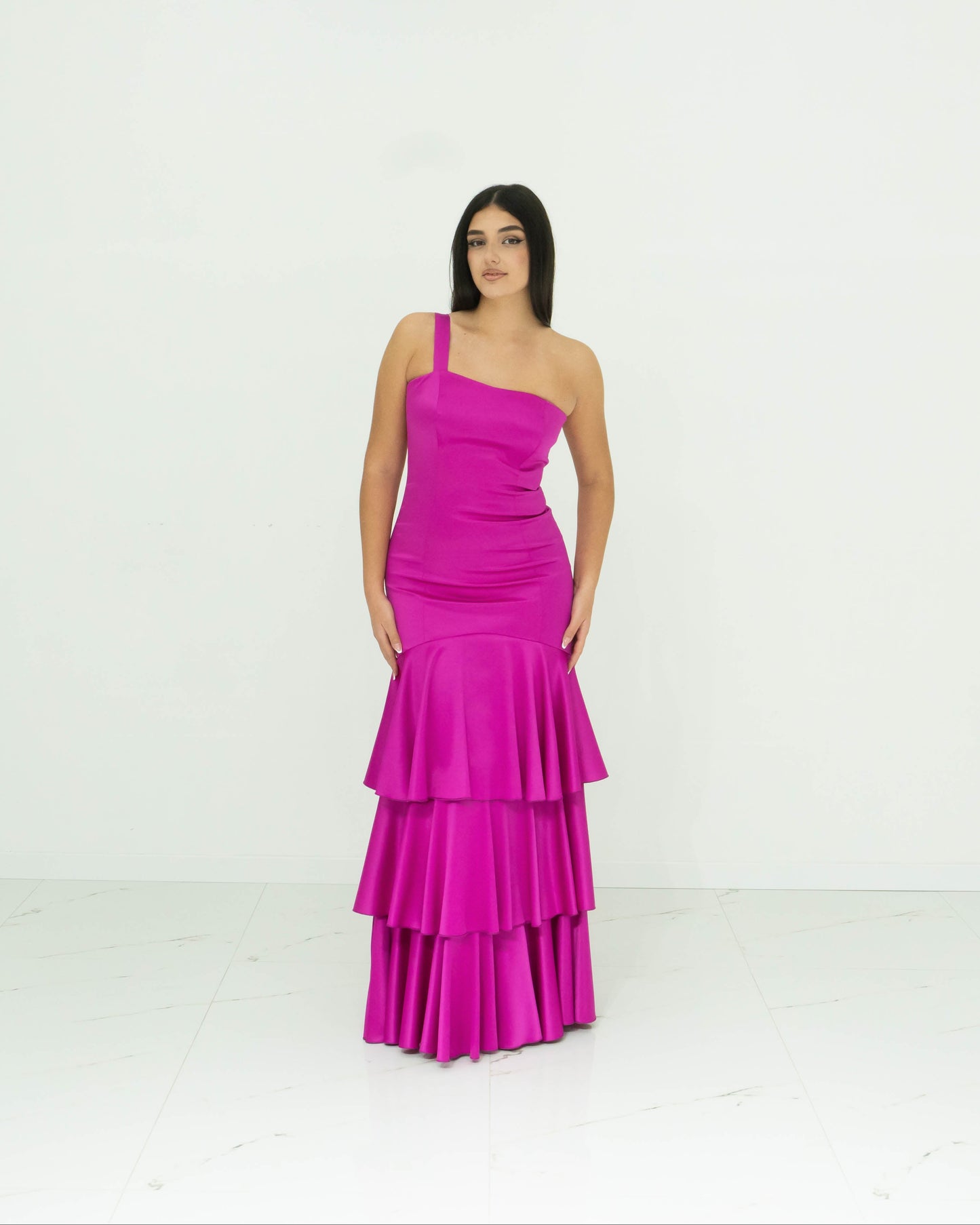 Soniapena Fucsia Abito Lungo A Sirena