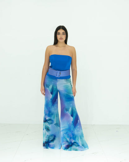 Fabrizia Dea Top Corto Blu Royal