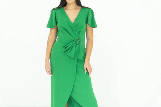Soniapena Verde Smeraldo Abito Midi Verde Smeraldo