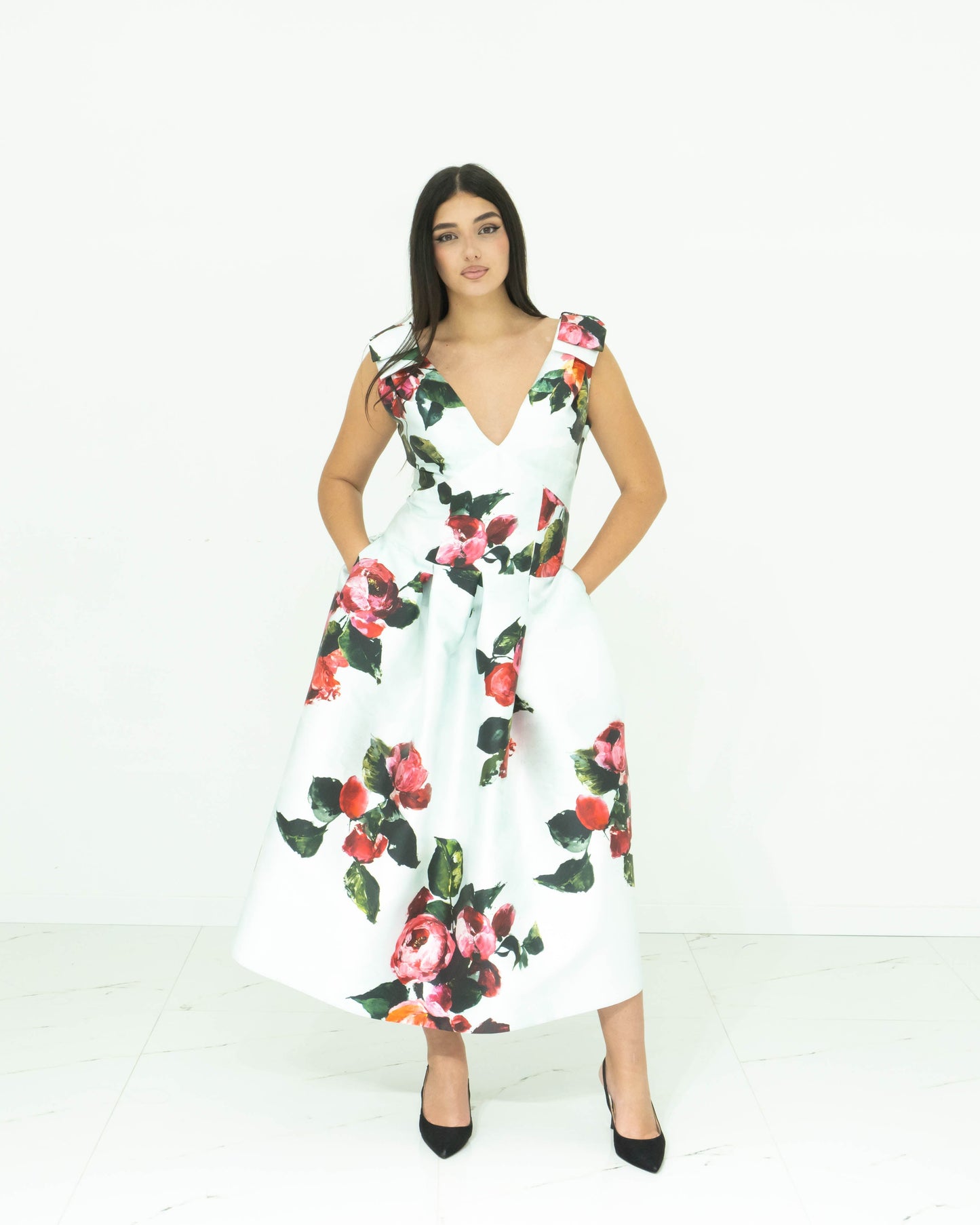 Thana Abito Midi In Mikado Smanicato