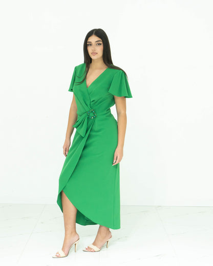 Soniapena Verde Smeraldo Abito Midi Verde Smeraldo
