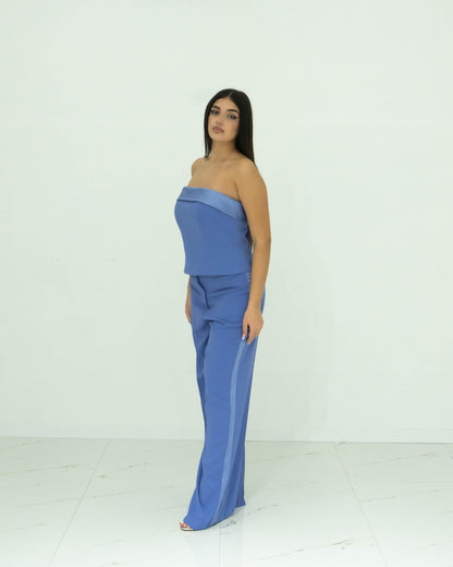 Tailleur FABRIZIA DEA in 3 pezzi lilla-blu
