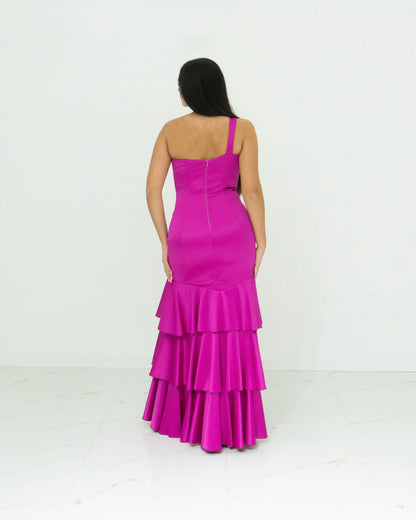 Soniapena Fucsia Abito Lungo A Sirena