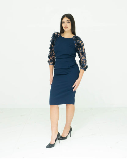 Maria Lago Blu Tubino Blu Elegante