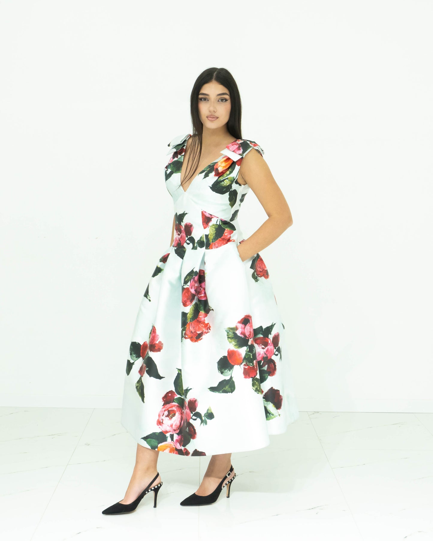 Thana Abito Midi In Mikado Smanicato