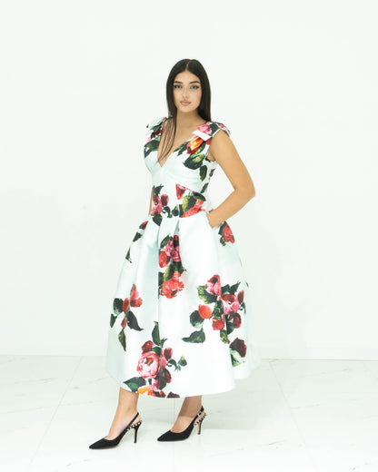 Thana Abito Midi In Mikado Smanicato