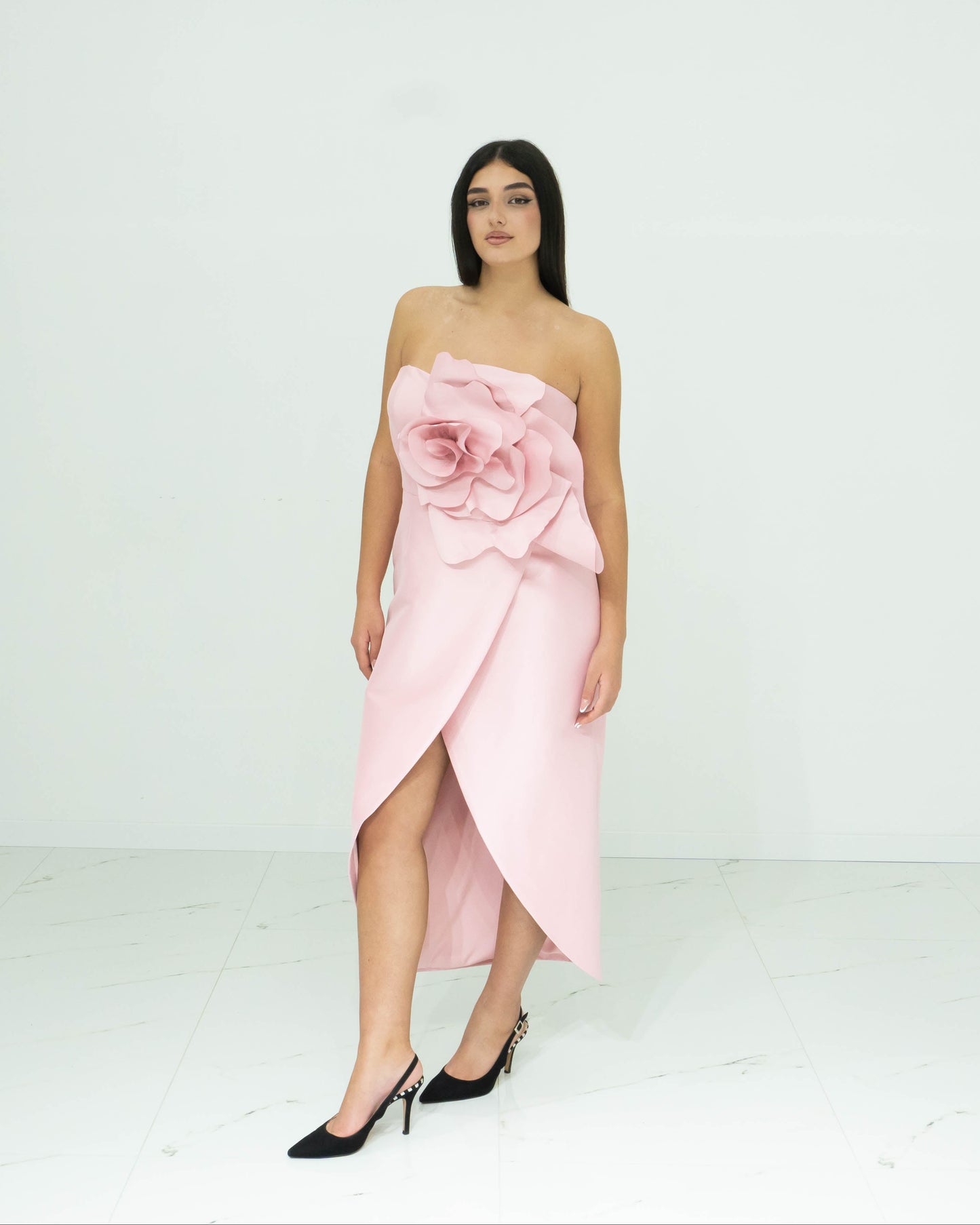 Soniapena Abito Rosa Cipria Midi