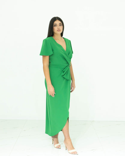 Soniapena Verde Smeraldo Abito Midi Verde Smeraldo