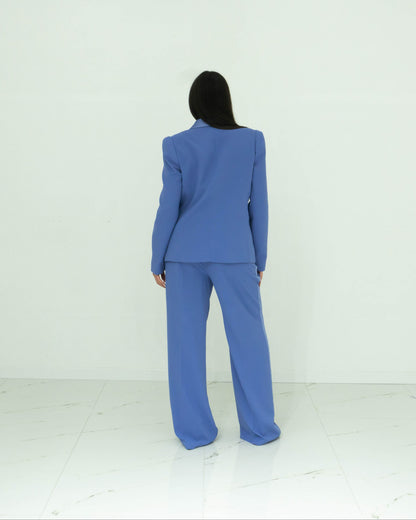 Tailleur FABRIZIA DEA in 3 pezzi lilla-blu