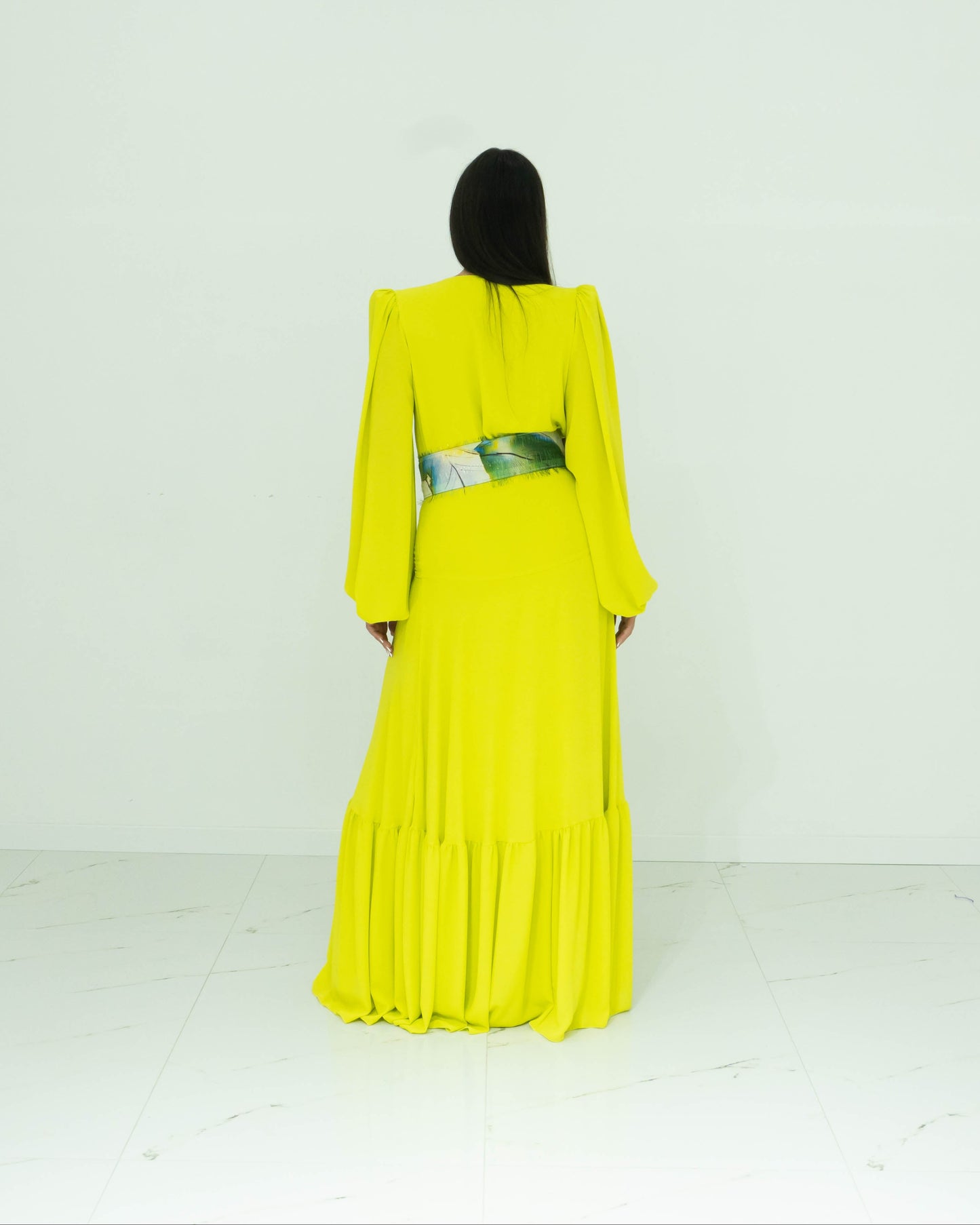Fabrizia Dea Abito In Chiffon Con Scollo