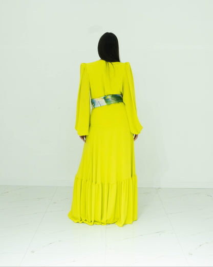 Fabrizia Dea Abito In Chiffon Con Scollo