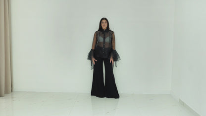 Fabrizia Dea Camicia In Organza In Trasparenza