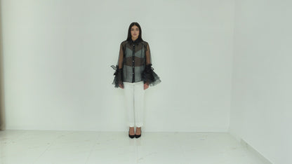 FABRIZIA DEA Completo In Organza In Trasparenza