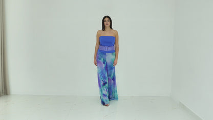Fabrizia Dea Top Corto Blu Royal