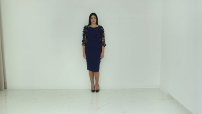Maria Lago Blu Tubino Blu Elegante
