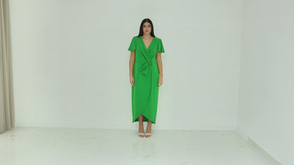 Soniapena Verde Smeraldo Abito Midi Verde Smeraldo